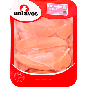 FILEZINHO DE PEITO DE FRANGO UNIAVES BDJ 1KG SASSAMI